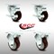 Service Caster 3 Inch SS Maroon Polyurethane Top Plate Caster Set with 2 Brake 2 Rigid SCC SCC-SS20S314-PPUB-MRN-TLB-2-R314-2 - alternate 6